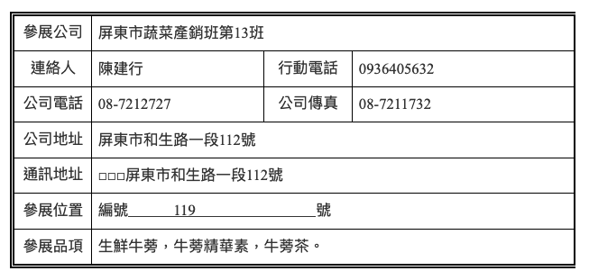 臺灣優質農特產推廣